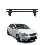 Menabo Barres de toit Transversales pour Seat Toledo 2011-2019 Alu Noir 2x ABE