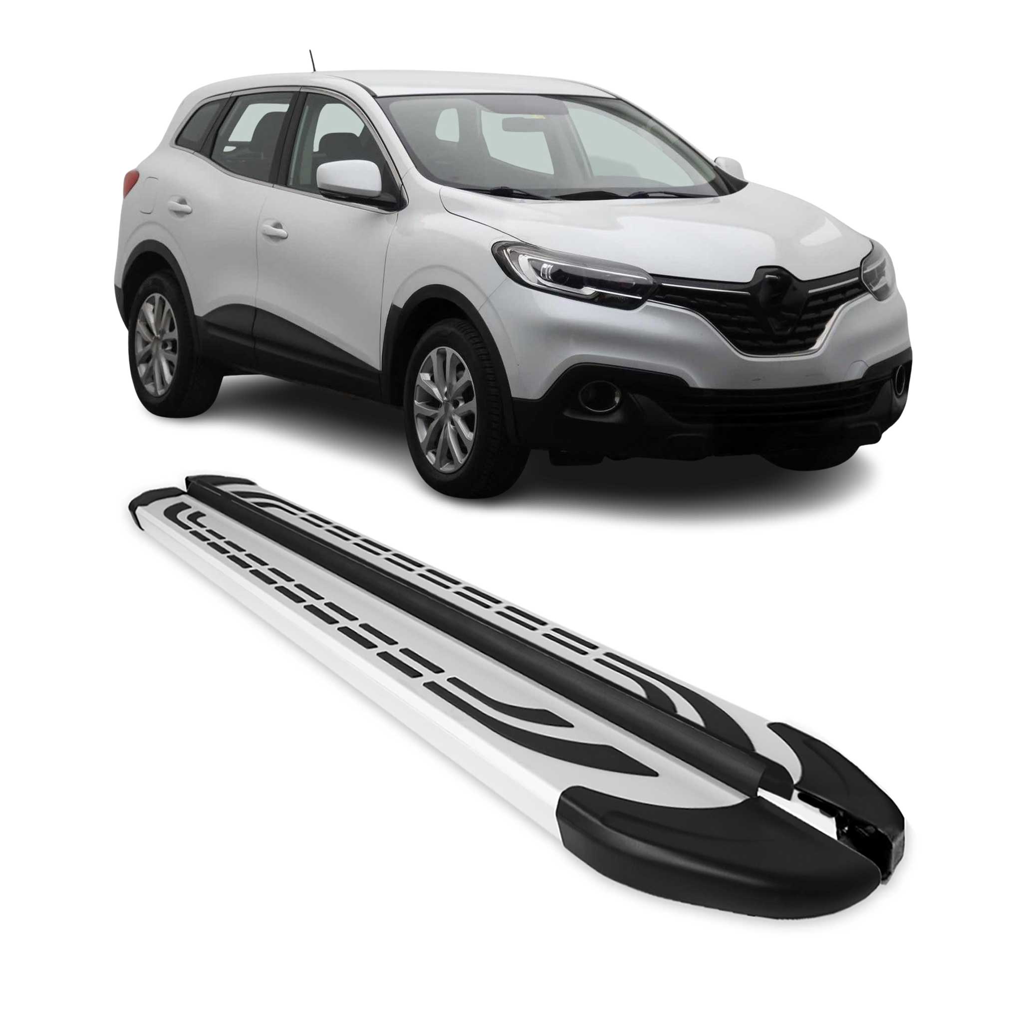 Marchepieds Latéraux pédale pour Renault Kadjar 2015-2025 Aluminium Gris 2Pcs