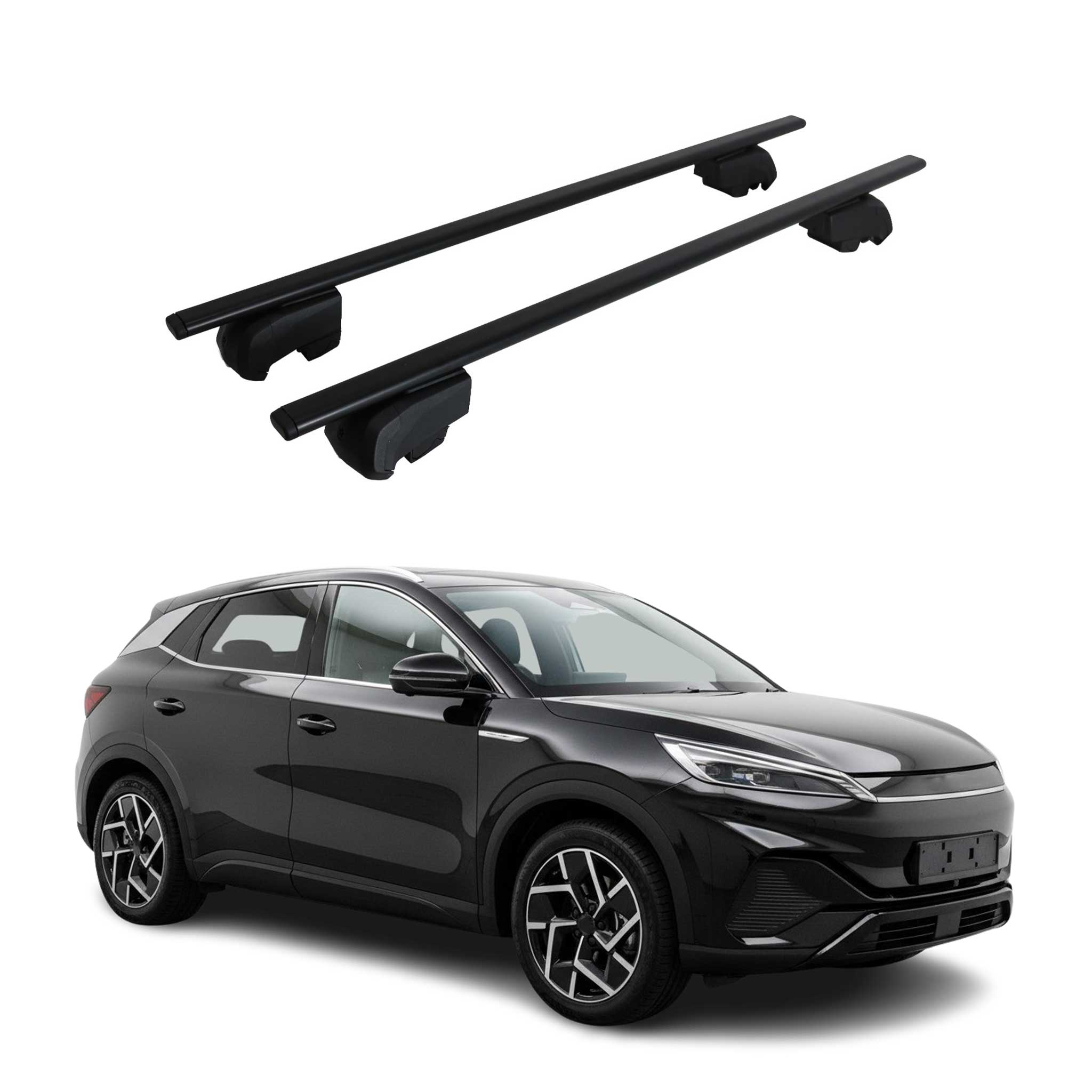 Barres de toit Transversales pour BYD Atto 3 2022-2026 Fer Noir 2Pcs