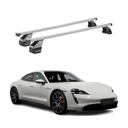 Menabo Barres de Toit Transversales pour Porsche Taycan 2019-2026 Alu Gris