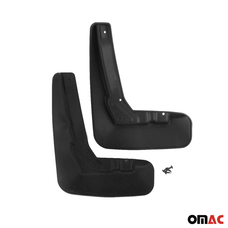 Bavettes Garde Boue pour VW Polo 2009-2014 Avant et Arrière Plastique Noir 4 Pcs