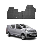 Tapis de Sol pour Opel Vivaro C 2019-2026 Convient à 1ème rangée Noir Caoutchouc
