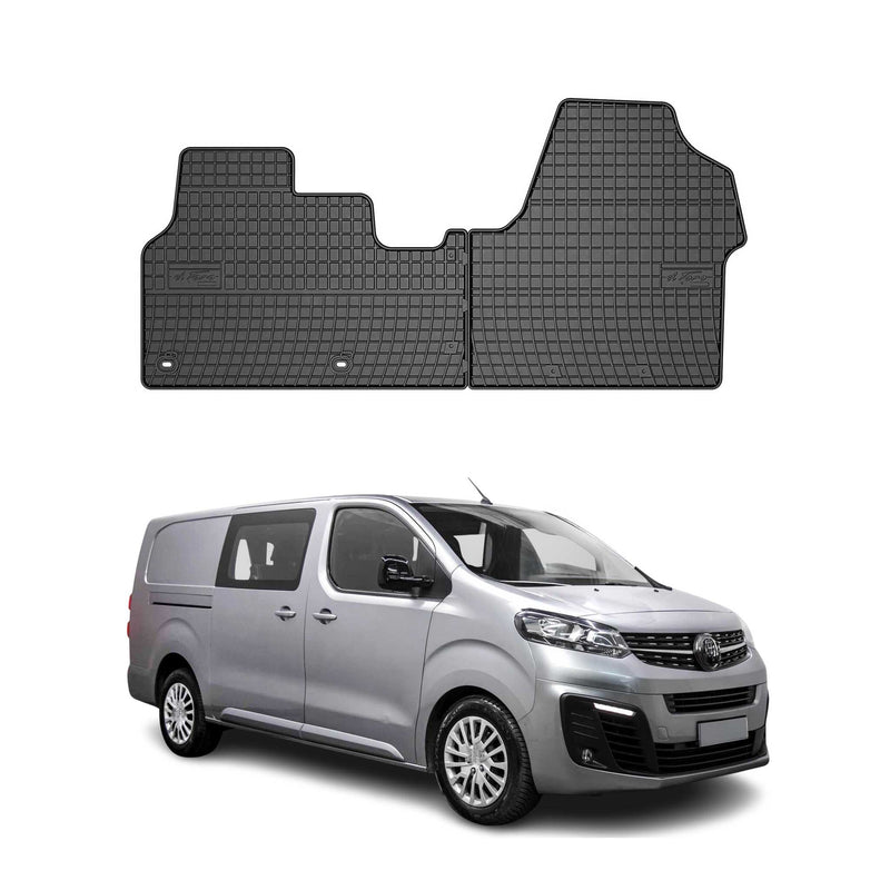 Tapis de Sol pour Opel Vivaro C 2019-2024 Convient à 1ème rangée Noir Caoutchouc