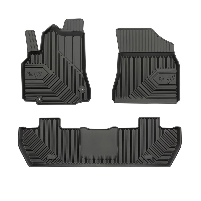 Tapis de Sol de Voiture pour Citroen Berlingo II 2008-2018 TPE Durable Noir 3Pcs