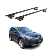 Barres de toit transversales ABE pour Mitsubishi Outlander 2005-2012 Alu Noir 2x