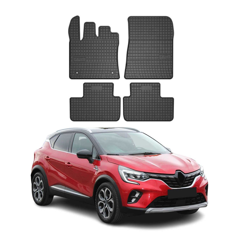 Tapis de Sol pour Renault Captur 2019-2022 Caoutchouc Noir