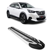 Marchepieds Latéraux pédale pour Peugeot 2008 II 2019-2026 Aluminium Gris 2Pcs