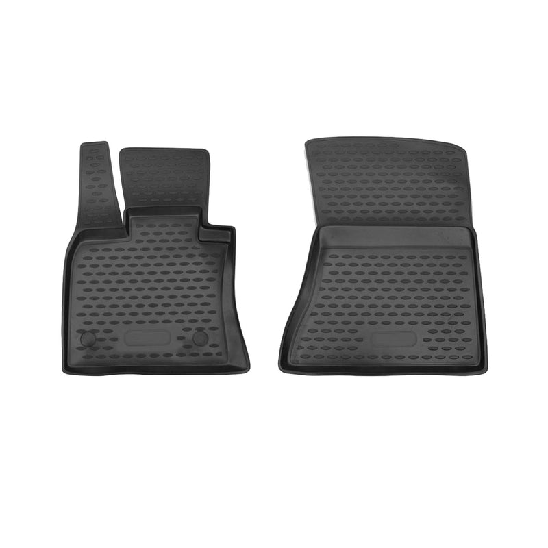 OMAC 3D Tapis de sol pour BMW X5 E70 2006-2013 en caoutchouc TPE Noir 2Pcs