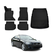Kit Tapis de sol et coffre pour BMW Série 5 F10 F11 2010-2013 Pre-FL 4WD Xdrive