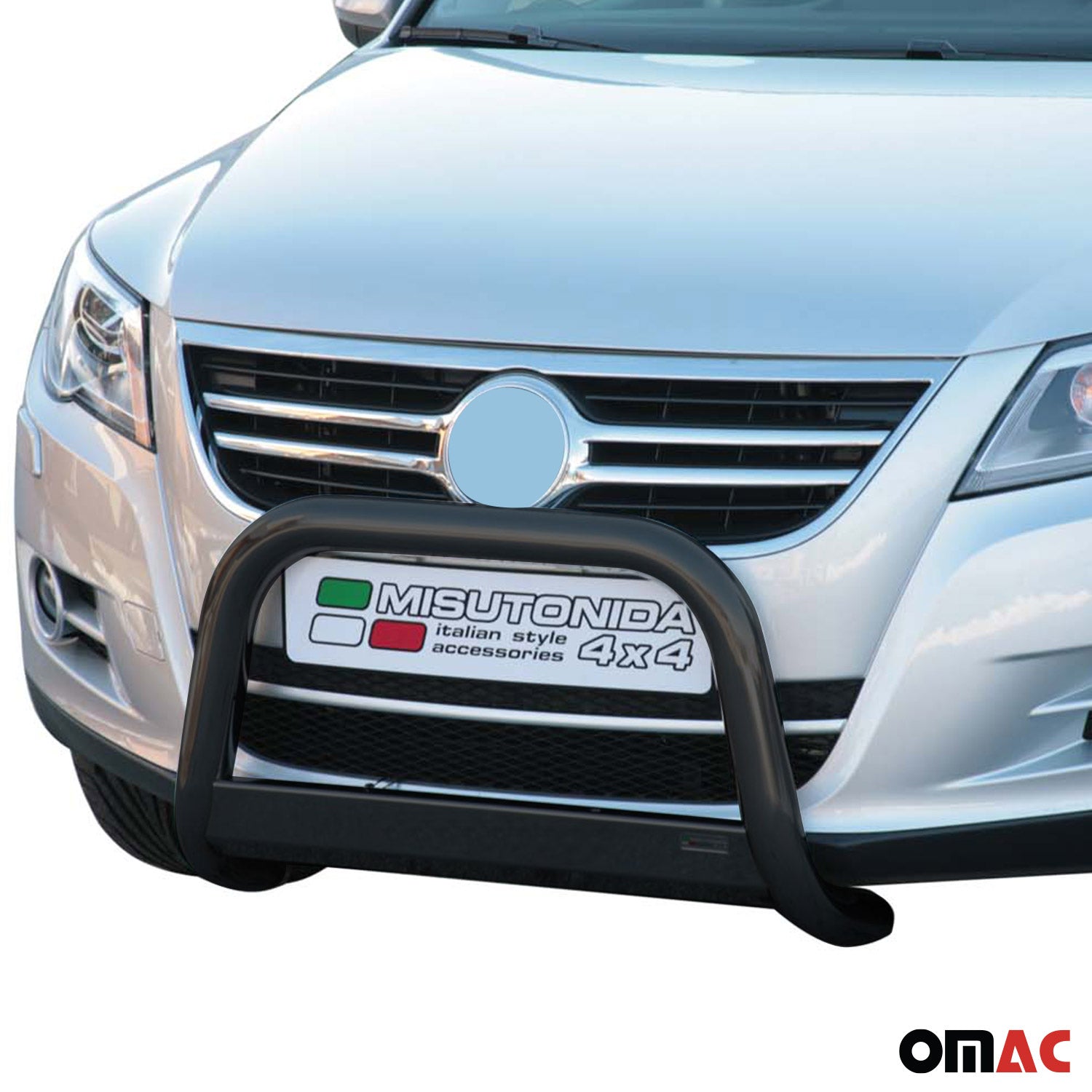 Pare-buffle Avant pour VW Tiguan 2007-2011 63 mm en Acier Noir