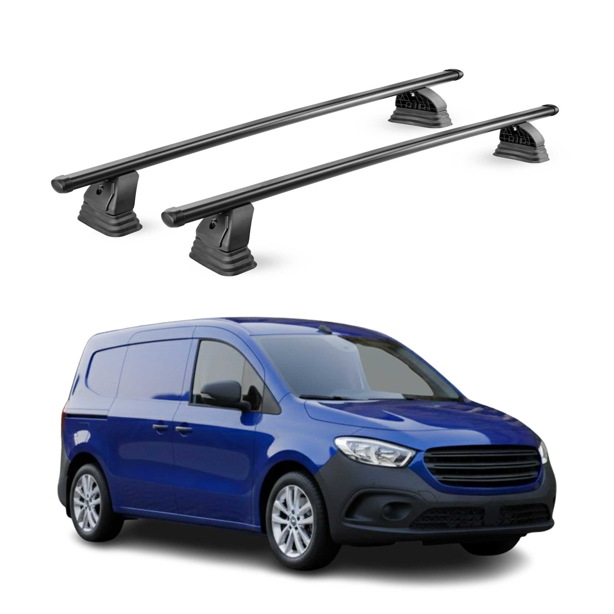 Barres de toit transversales acier pour Mercedes Citan W420 2021-2026 Noir 2Pcs