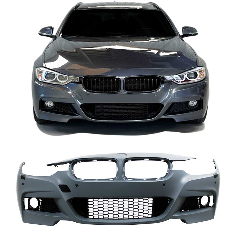 JOM Pare-chocs avant pour BMW Series 3 F30 F31 2011-2019 Plastique Noir 1x