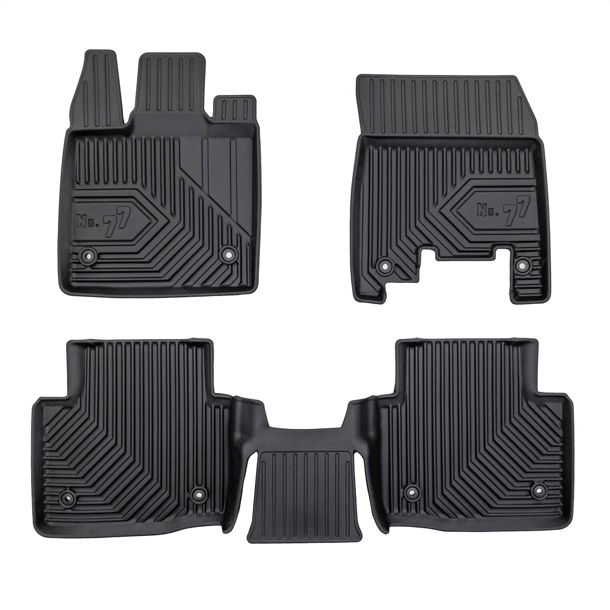 Tapis de Sol de Voiture pour Jaguar I-Pace 2018-2024 TPE Antidérapant Noir 3Pcs