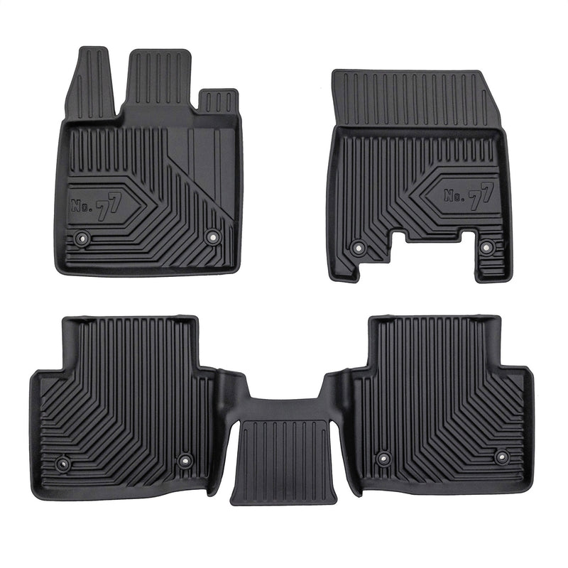 Tapis de Sol de Voiture pour Jaguar I-Pace 2018-2024 TPE Antidérapant Noir 3Pcs