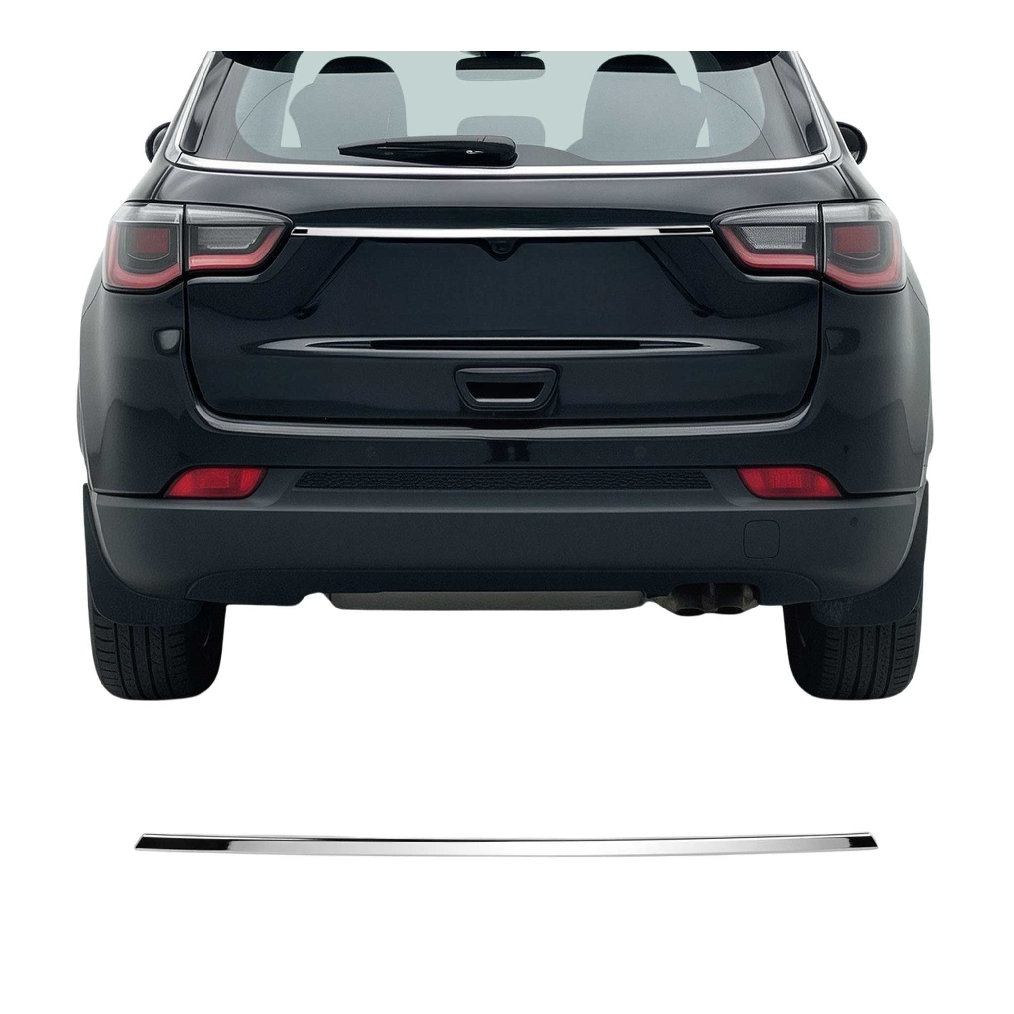 Couvercle de Poignée de Coffre Arrière pour Jeep Compass 2017-2025 acier inox