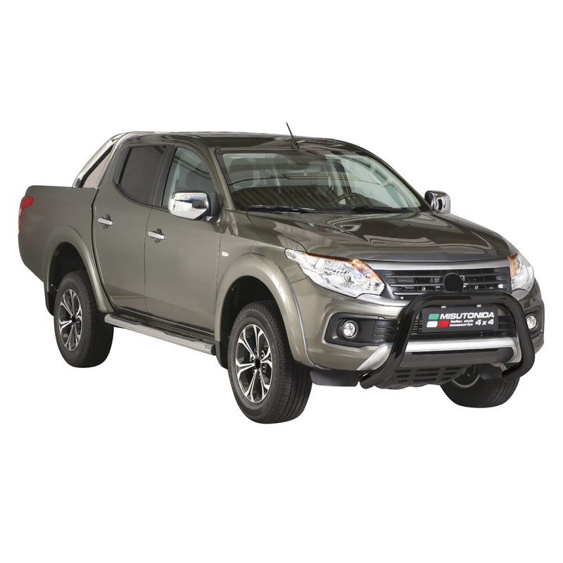 Pare-buffle Avant pour Fiat Fullback 2016-2019 76 mm en Acier Noir