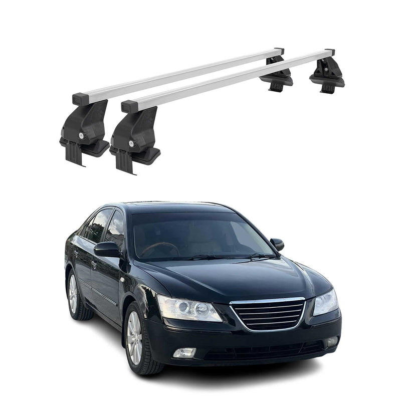 Barres de toit transversales pour Hyundai Sonata VI 2010-2014 Acier Gris