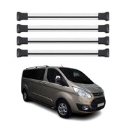 Barres de Toit pour Ford Transit Custom / Tourneo Custom 2012-2023 Alu Argent 4x