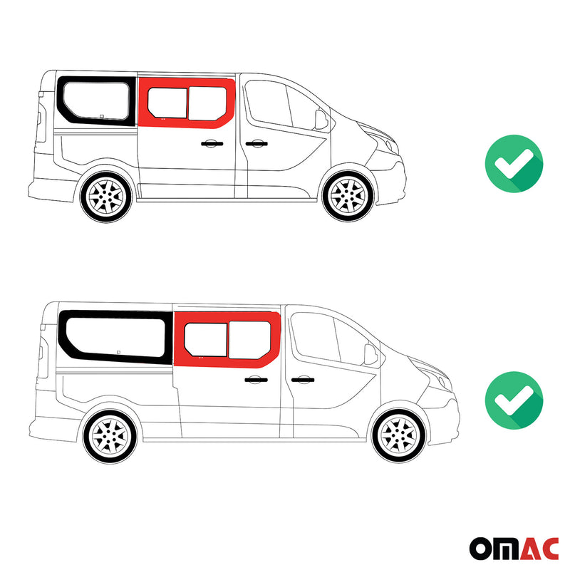 Vitre de Porte pour Renault Trafic 2014-2023 L1 L2 Avant Droit Coulissante