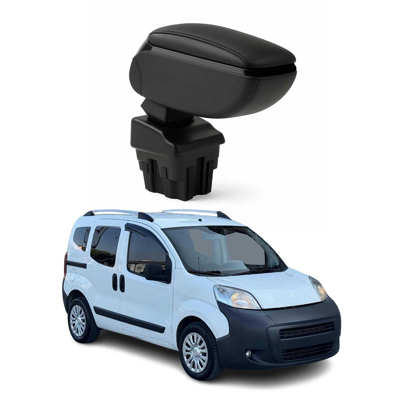 Accoudoir pour Peugeot Bipper 2008-2016 Vinyl Abs Noir Coulissant