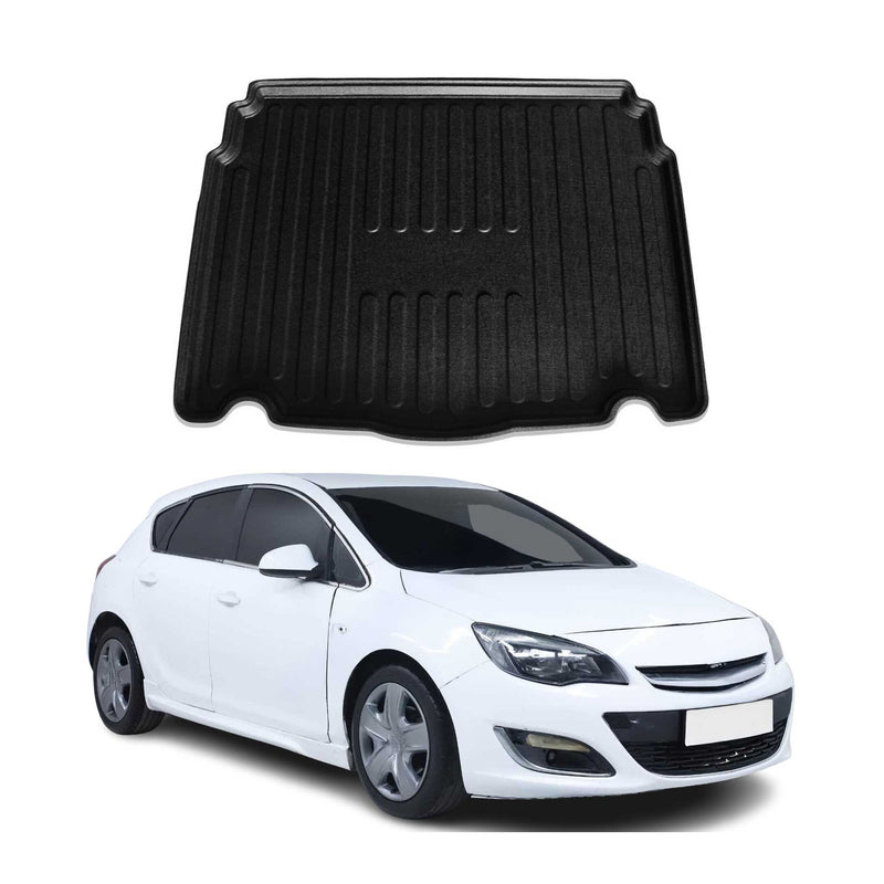 Tapis de Coffre pour Opel Astra J 2010-2015 HB en TPE Noir