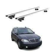 Barres de toit transversales ABE pour Ssangyong Rodius 2004-2013 5 P Alu Gris 2x