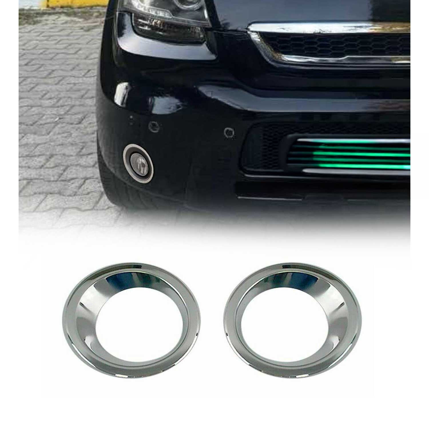 Cadre Phare Antibrouillard pour Kia Soul I 2008-2011 Pre-FL en acier inox Chromé
