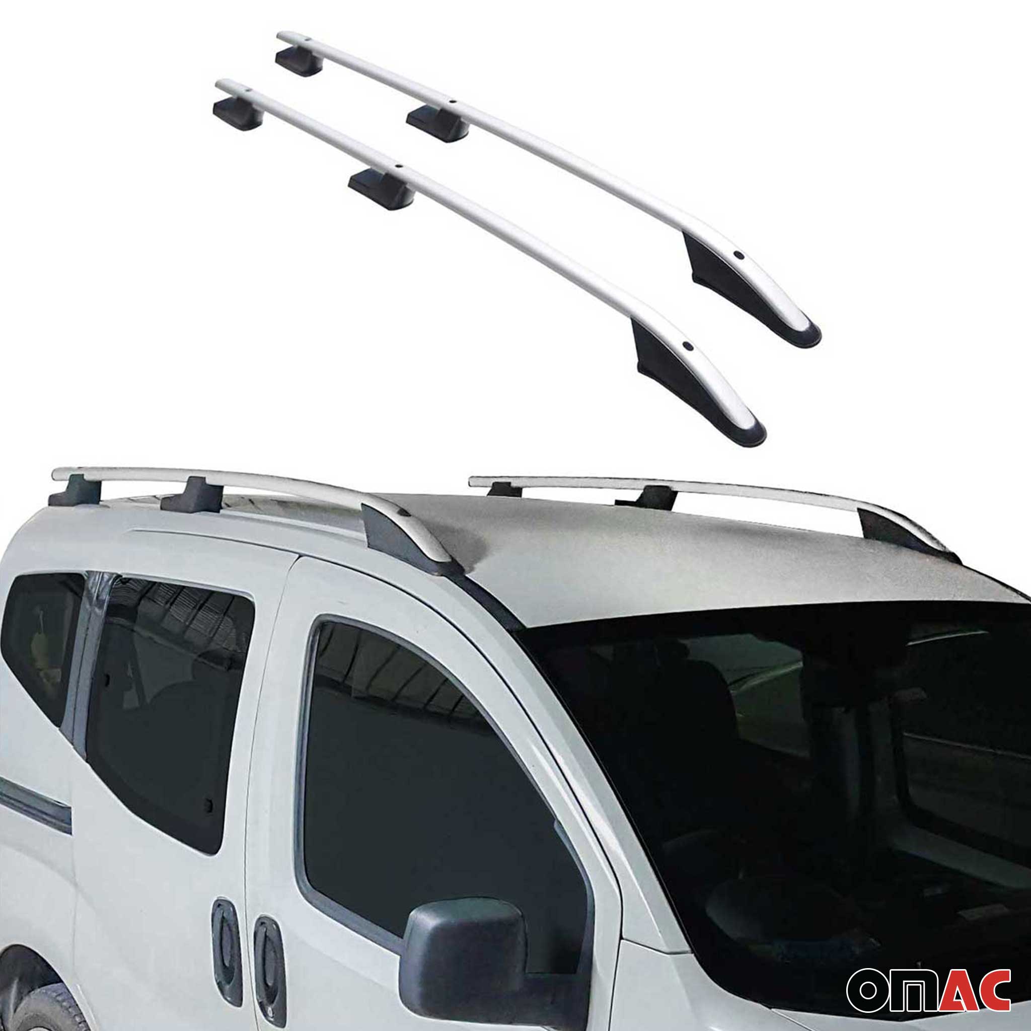 Barres de toit longitudinales pour VW Amarok NF 2023-2026 Aluminium Argent