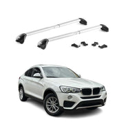 Barres de toit transversales pour BMW X4 F26 2014-2018 Alu Gris 2x ABE