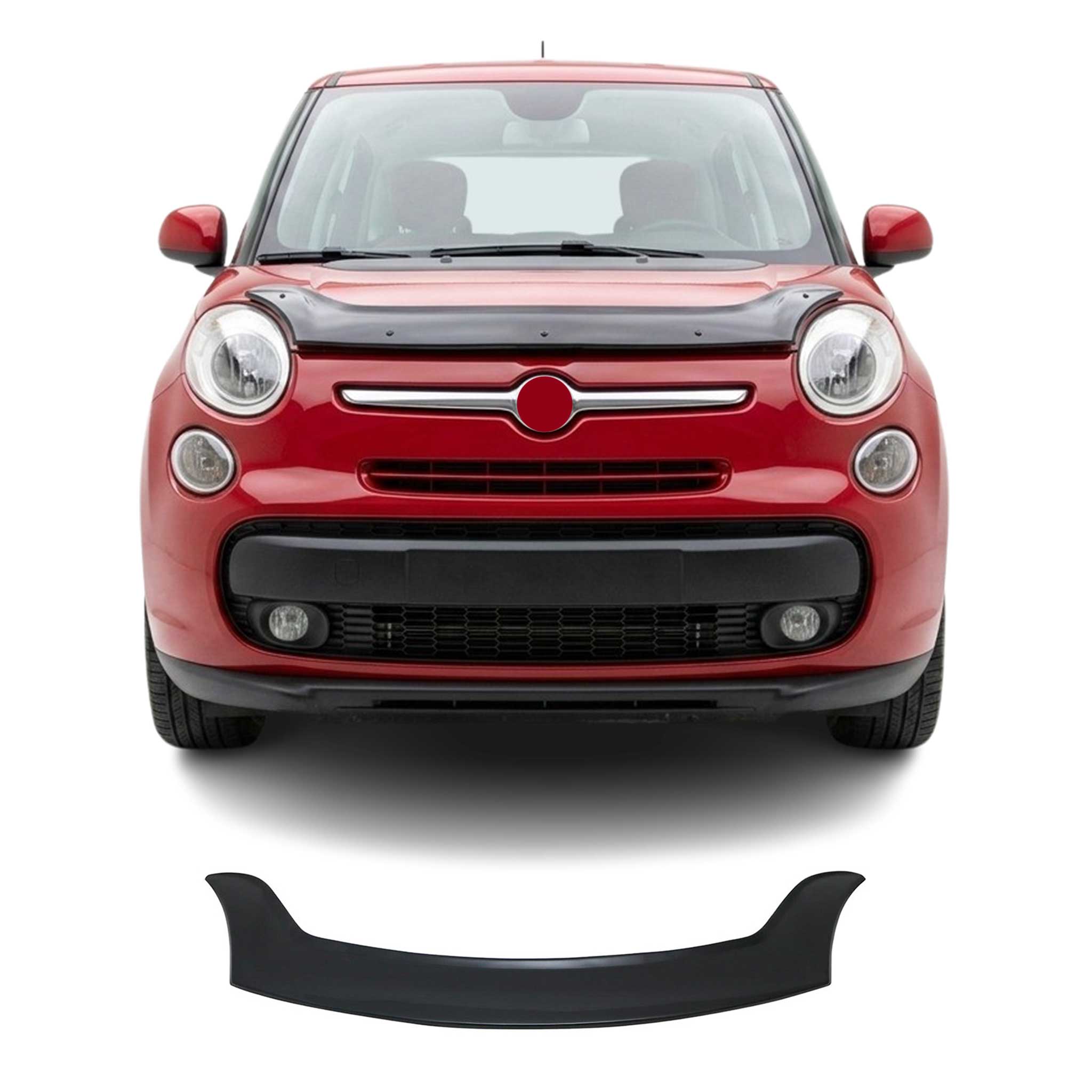 Deflecteurs d'air capot de voiture pour Fiat 500L 2013-2024 Acrylique Noir