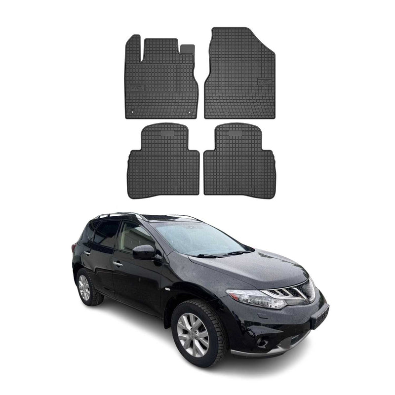 Tapis de Sol pour Nissan Murano 2008-2014 Caoutchouc Noir