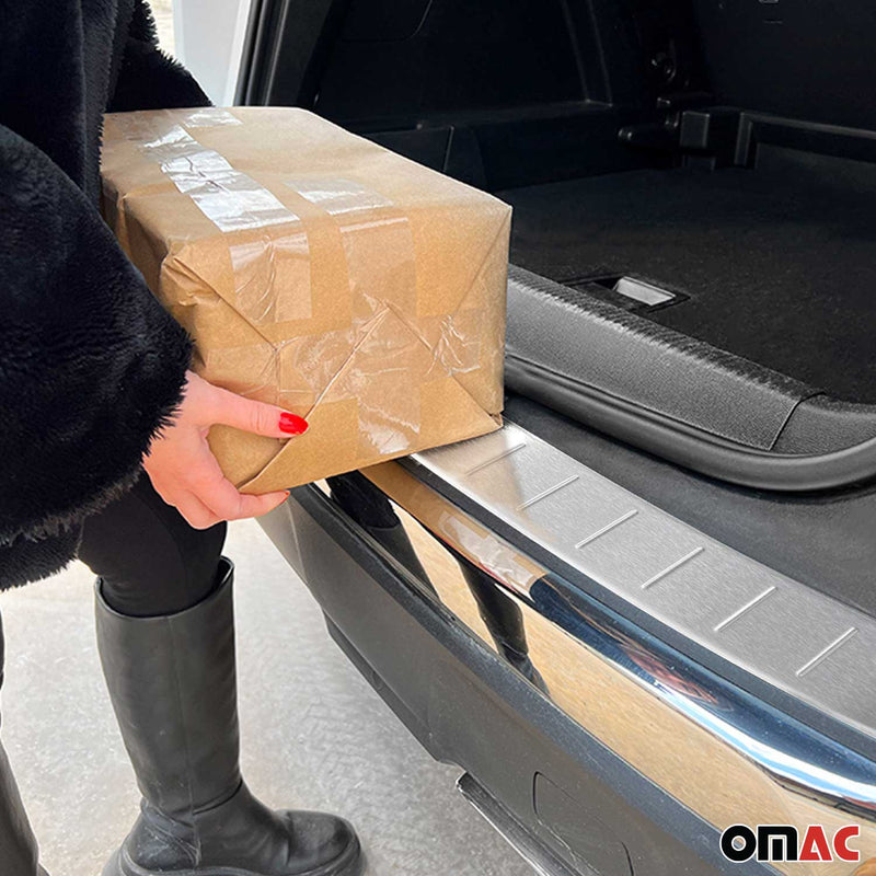 Protection seuil de pare-chocs arriére pour Audi Q5 FY 2017-2024 Acier Brossé