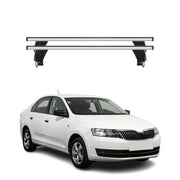 Menabo Barres de toit Transversales pour Skoda Rapid 2012-2019 Gris ABE 2x