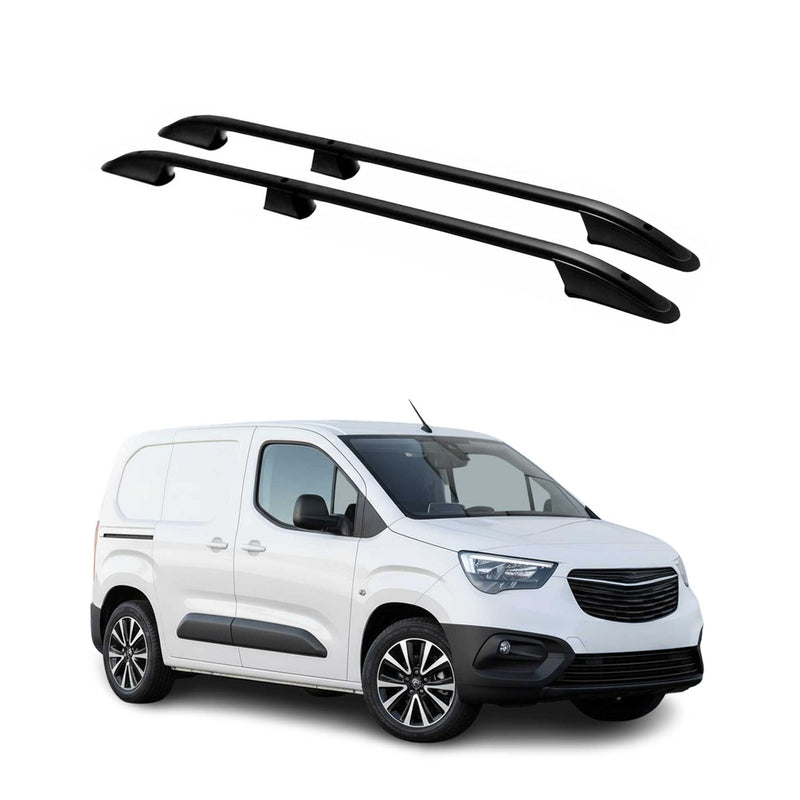 Barres de toit longitudinales pour Opel Combo 2019-2024 L1 Court Alu Noir