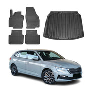 Kit Tapis de sol et coffre pour Skoda Scala 2019-2026 TPE Noir