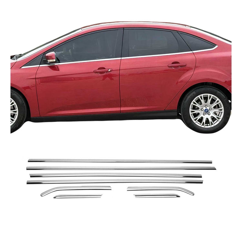 Garniture de Fenêtre pour Ford Focus Berline 2010-2018 Acier Inox 8Pcs