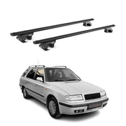 Barres de toit transversales pour Skoda Felicia Break 1994-2001 Alu Noir ABE