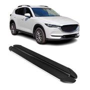 Marchepieds Latéraux pédale pour Mazda CX-5 2017-2025 Aluminium Gris Noir 2Pcs