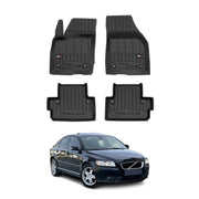 OMAC Tapis de sol en caoutchouc pour Volvo S40 2004-2012 Noir Premium