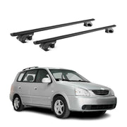 Barres de toit transversales pour Kia Carens mk1 Break 2002-2006 FL Alu Noir ABE