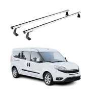 Barres de toit transversales pour Fiat Doblo 2010-2021 Alu Argent 2x