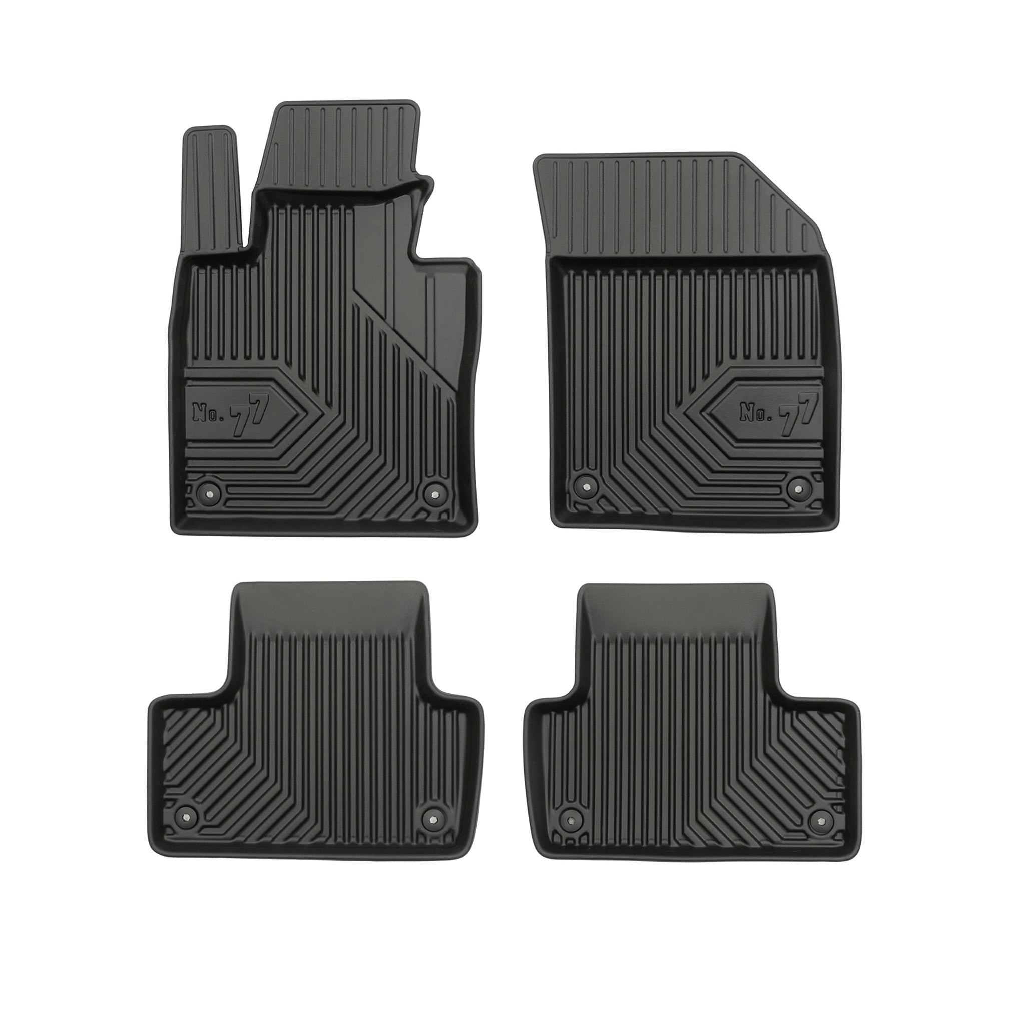 Tapis de Sol de Voiture pour Volvo XC60 II 2018-2026 TPE Antidérapant Noir 4Pcs