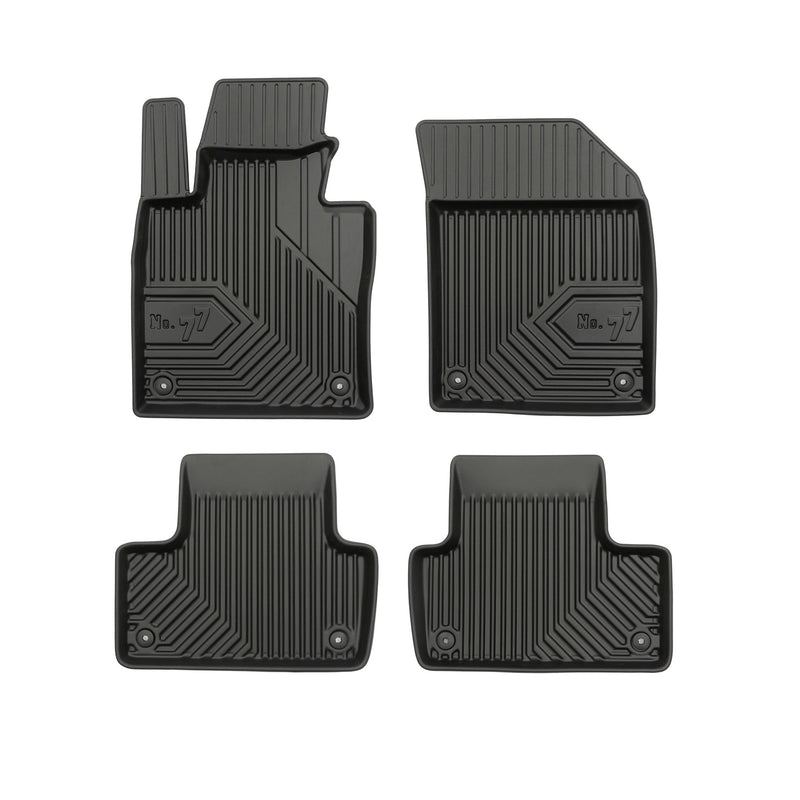 Tapis de Sol de Voiture pour Volvo XC60 II 2017-2025 TPE Antidérapant Noir 4Pcs