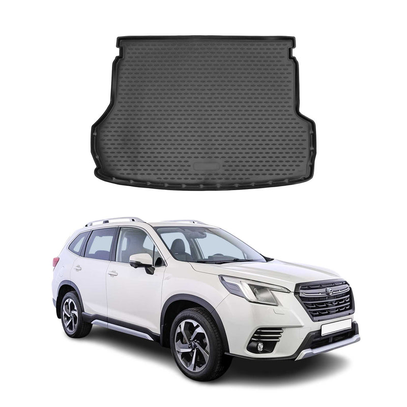 Tapis de Coffre pour Subaru Forester 2018-2023 Caoutchouc TPE Noir