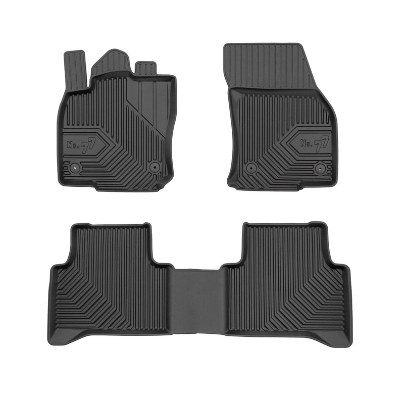 Tapis de Sol de Voiture pour VW Touran II 2015-2025 TPE Antidérapant Noir 3Pcs
