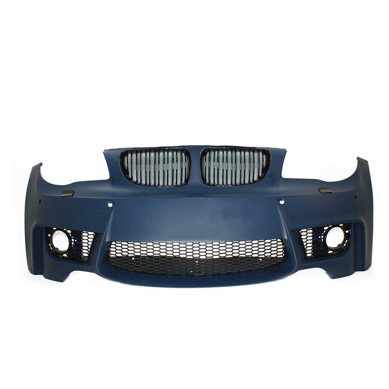 Pare-chocs avant pour BMW Series 1 E81/E82/E87/E88 2004-2013 Plastique Noir 1x