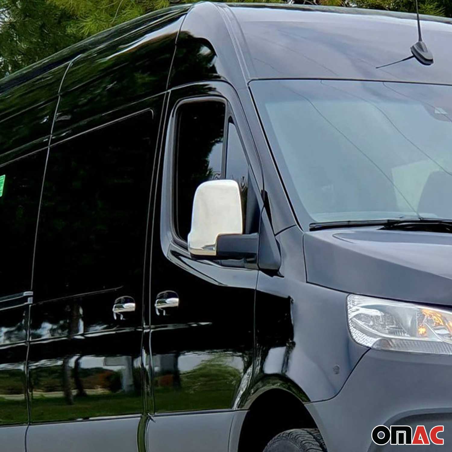 Coques de Rétroviseurs pour Mercedes Sprinter 907-910 2018-2026 en Acier Argenté