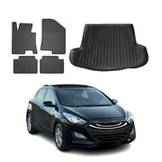 Kit Tapis de sol et coffre pour Hyundai i30 2012-2016 TPE Noir