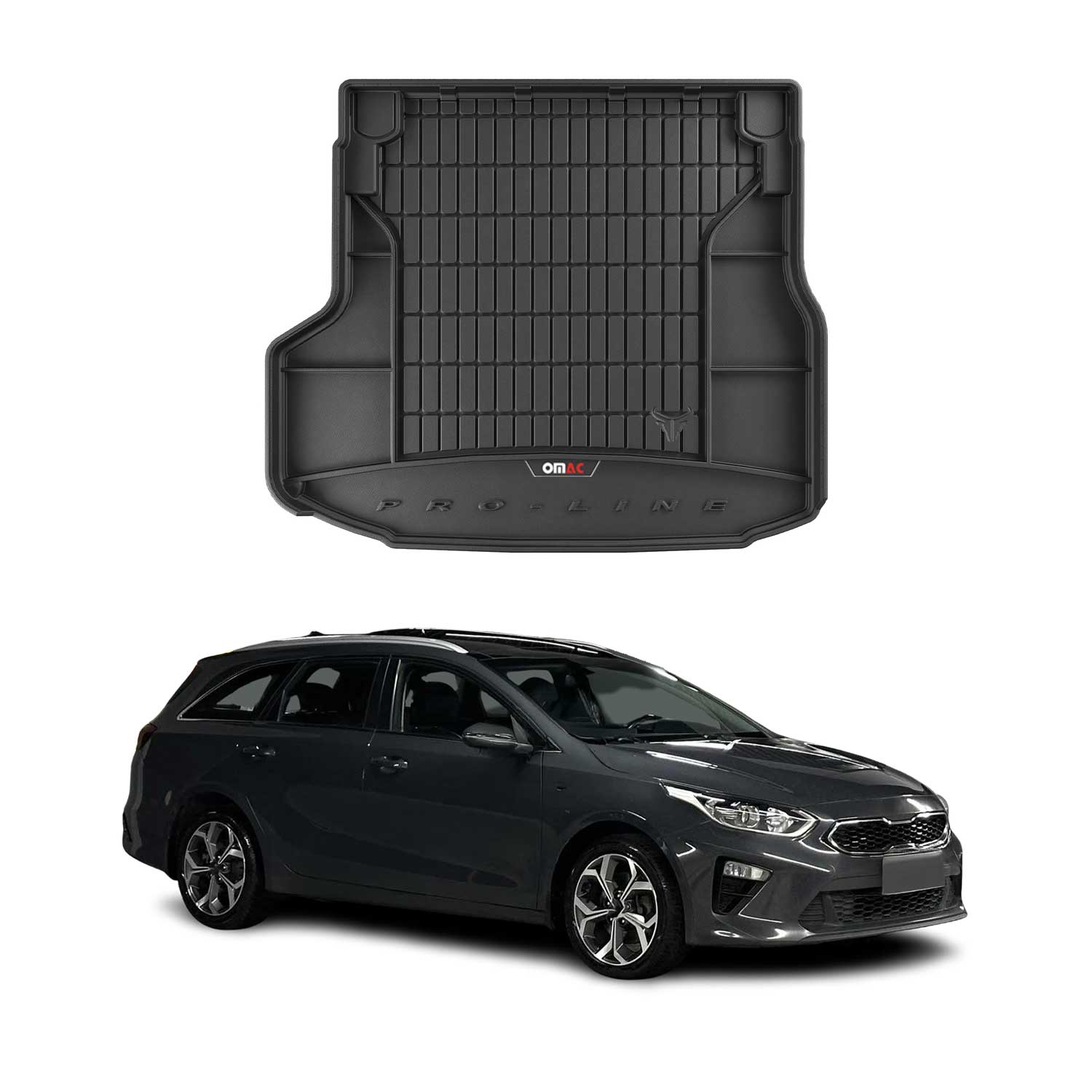 Tapis de Coffre pour Kia Ceed 2018-2025 Noir TPE