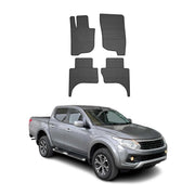 Tapis de Sol pour Fiat Fullback 2015-2019 Caoutchouc Noir